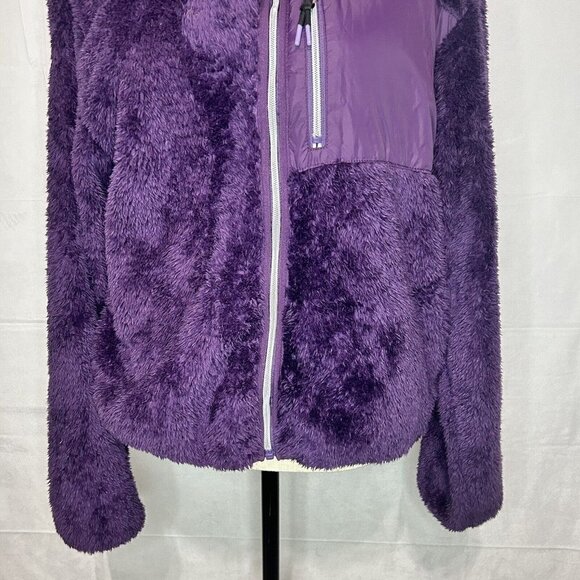 H&M Fuzzy Teddy Full Zip Jacket Girl’s Size 20 Oversized Fleece Purple - Picture 3 of 8